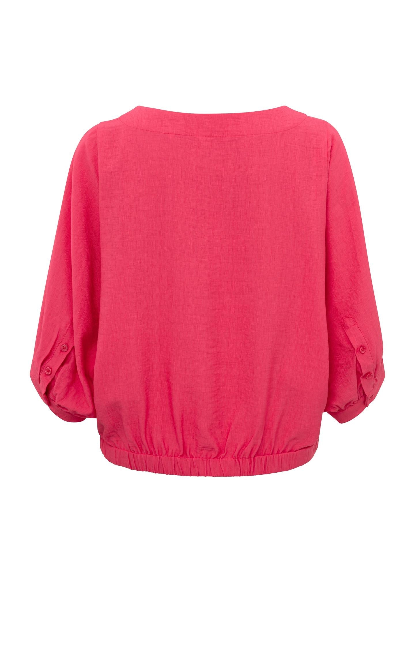 Batwing top with boatneck and long sleeves in wide fit