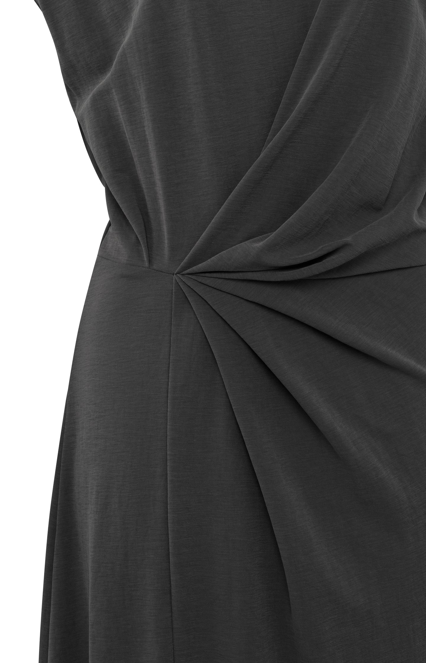 Midi dress with pleated details