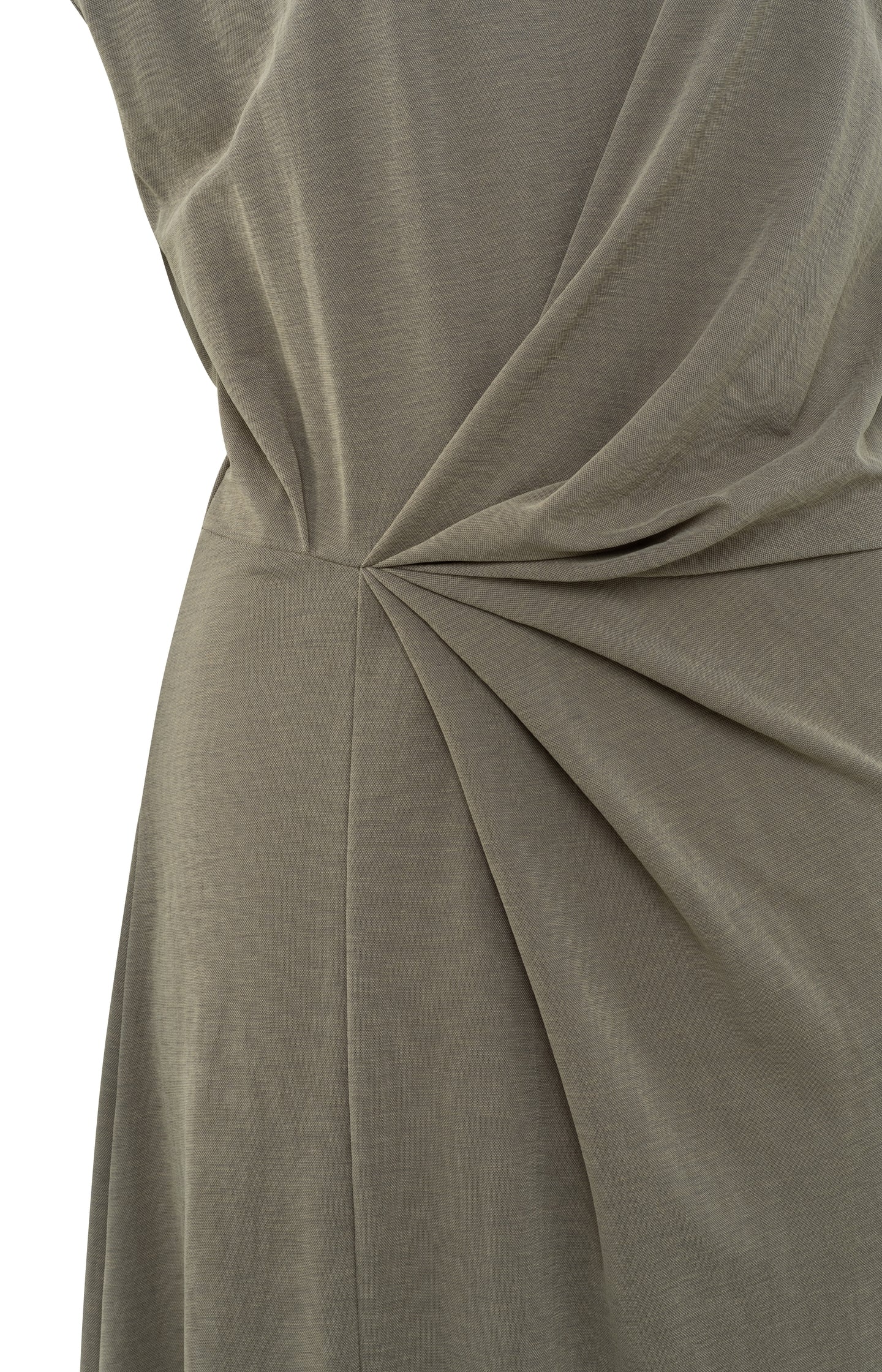 Midi dress with pleated details