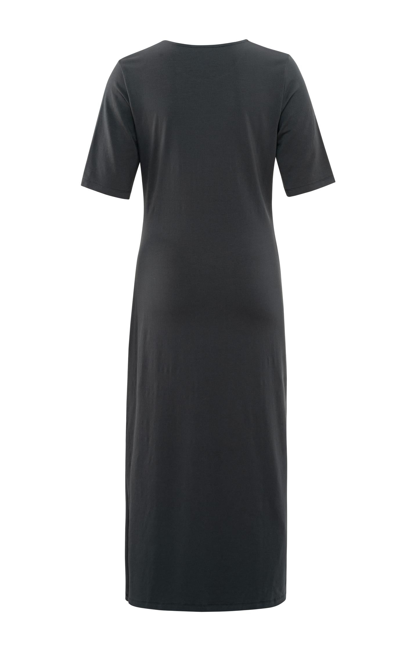 Midi dress with pleated ring detail