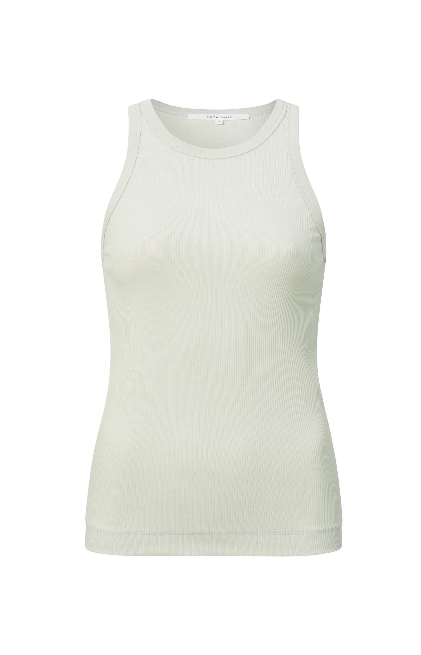 Ribbed singlet with round neck - Type: product