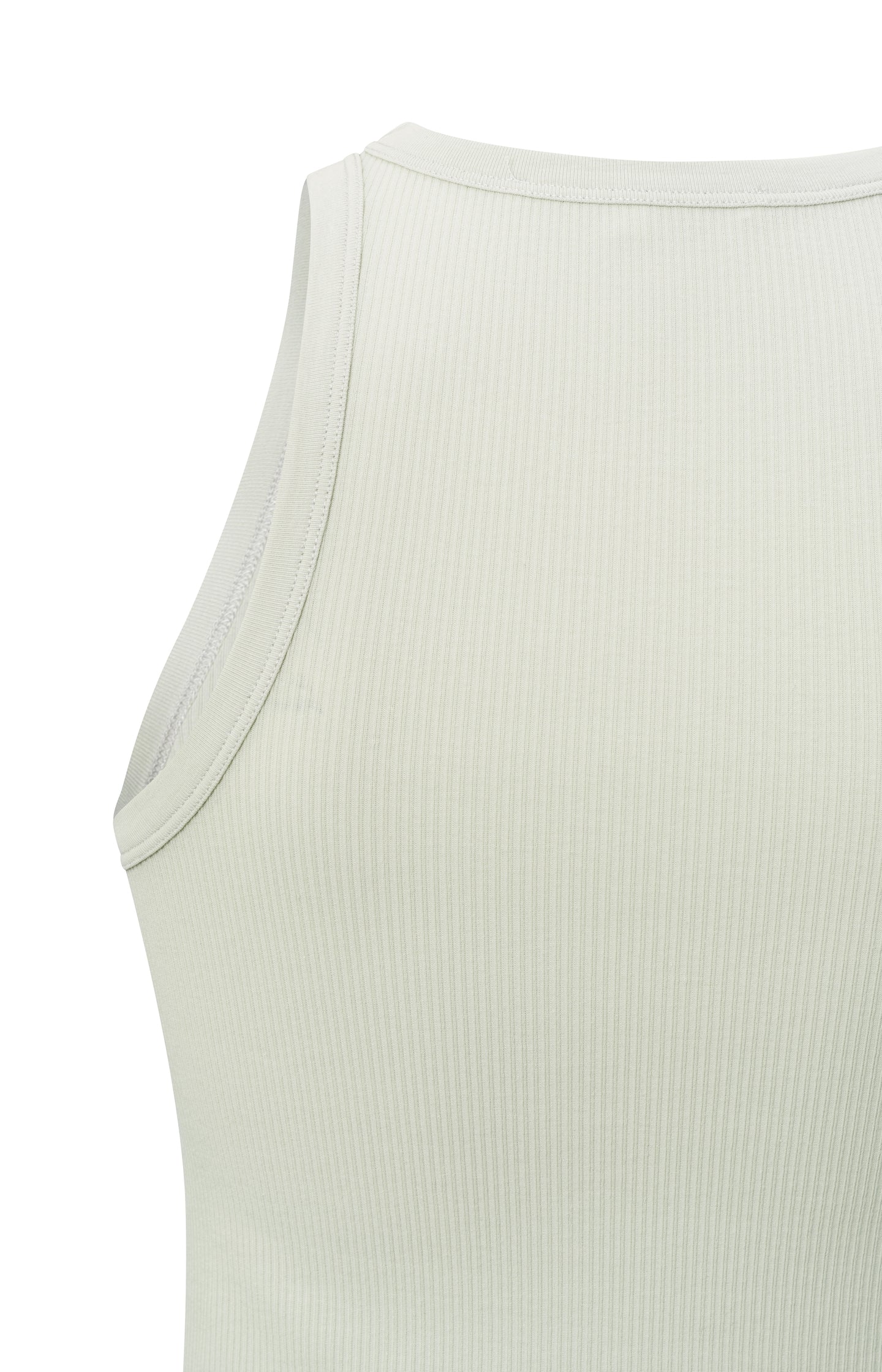 Ribbed singlet with round neck