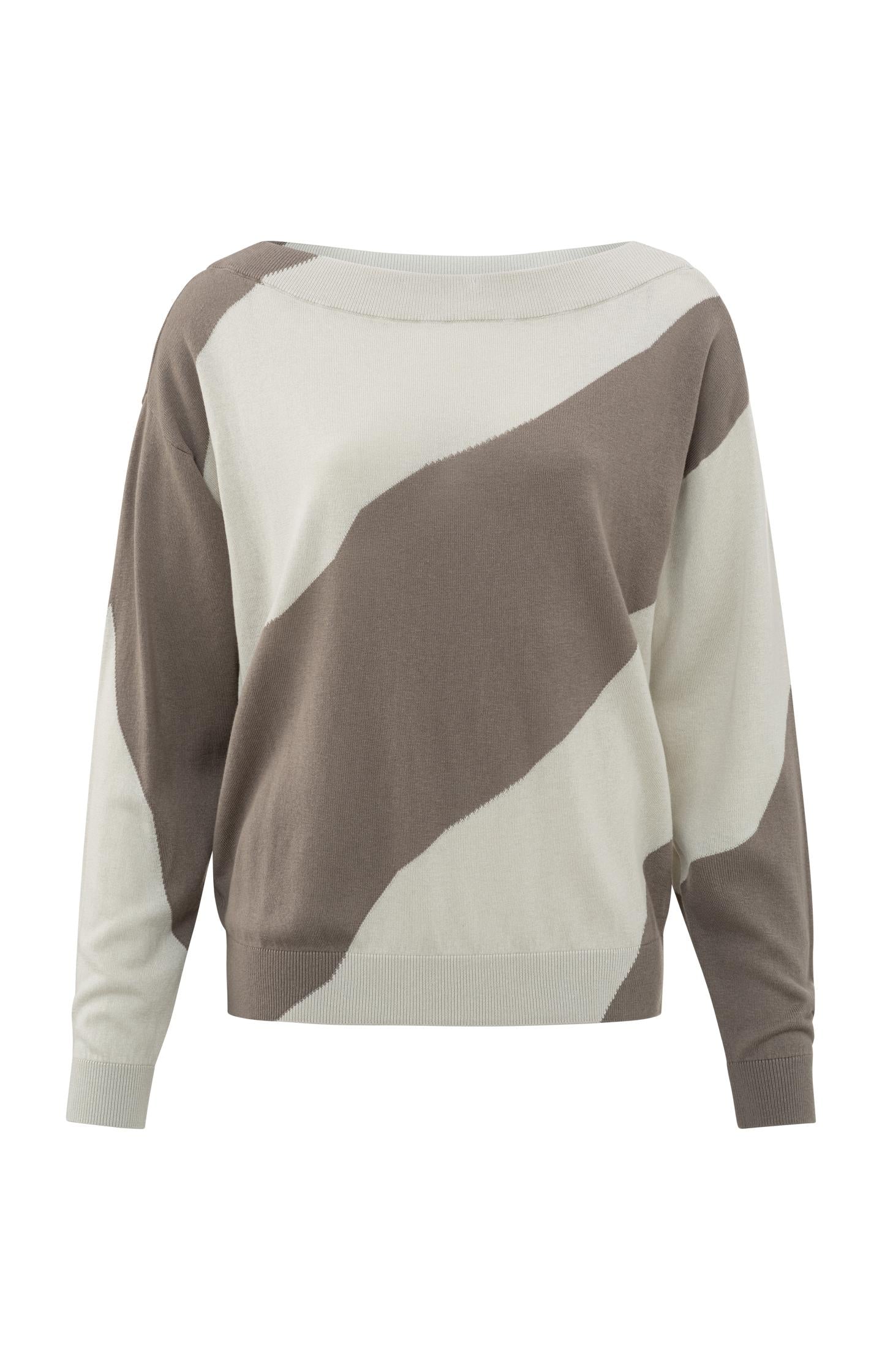 Sweater with diagonal wide stripe - Type: product