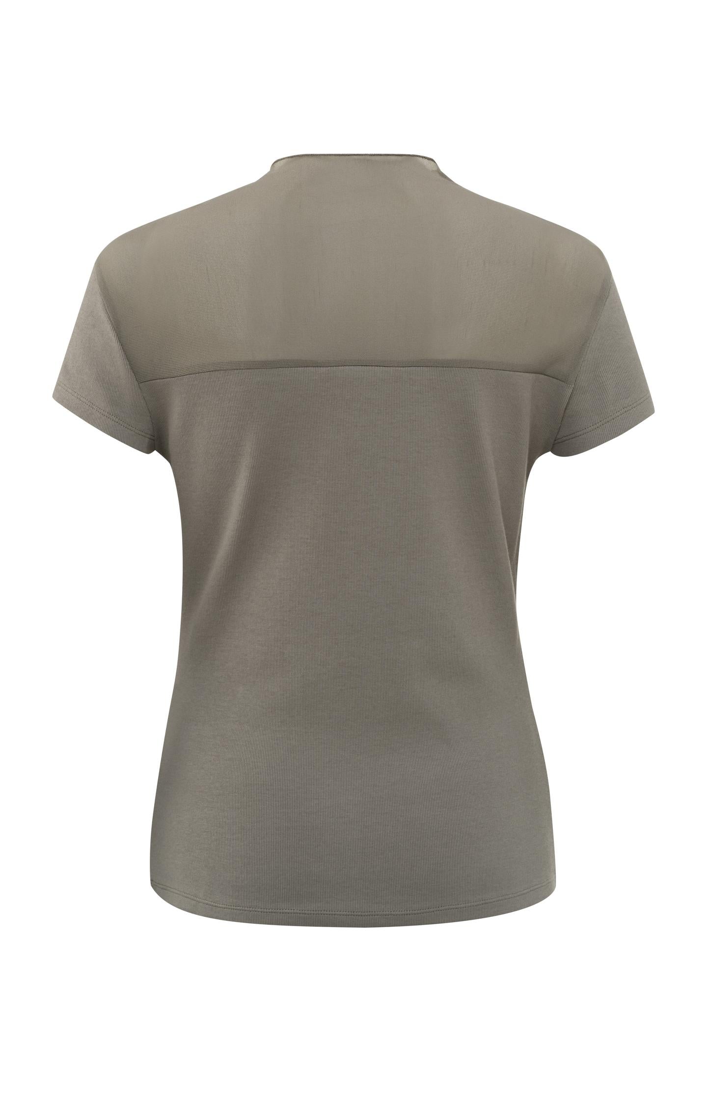 Top with cap sleeves and transparent detail