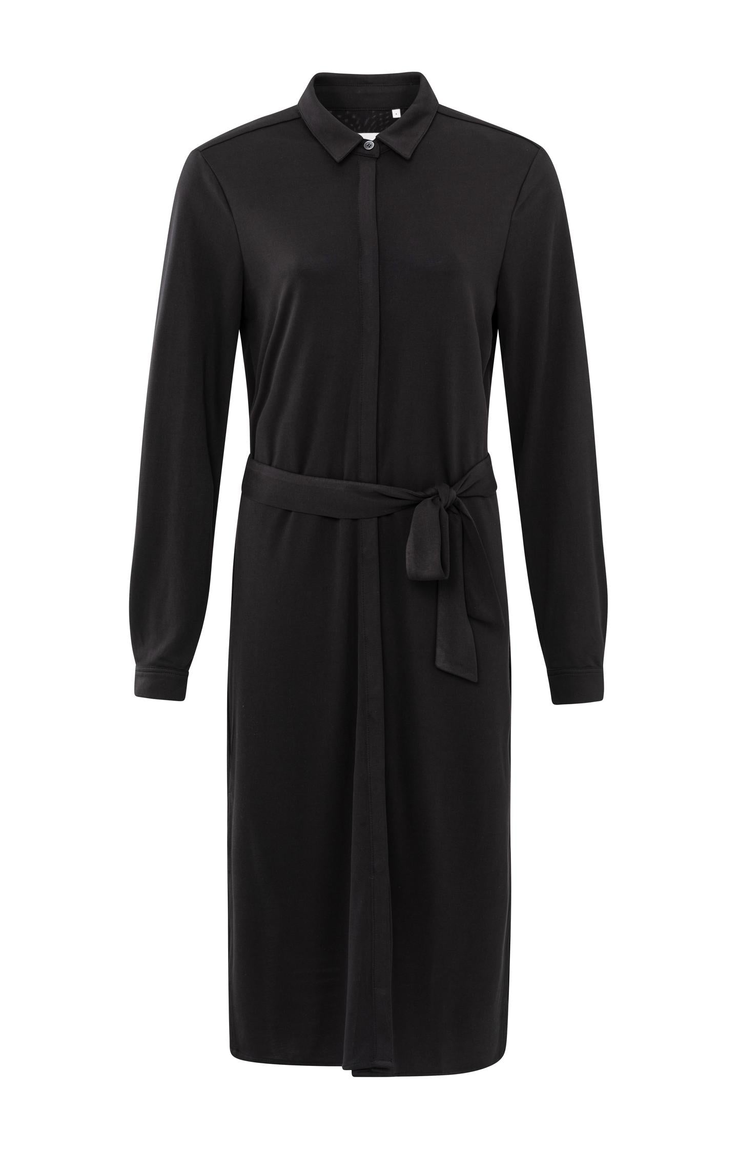 Black shirt dress with tie belt - Type: product