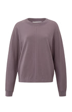Load image into Gallery viewer, Batwing sweater with long sleeves, crewneck and seam detail - Moonscape Purple - Type: product
