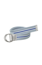 Load image into Gallery viewer, D-ring belt with stripes and silver details - Bright Cobalt Blue - Type: product
