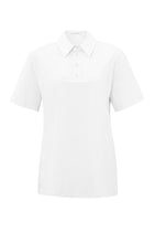 Load image into Gallery viewer, Jersey top with woven shirt collar, short sleeves and button - Type: product
