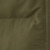 Load image into Gallery viewer, Long puffer jacket with long sleeves, hoodie and pockets - Dark Army Green - Type: closeup
