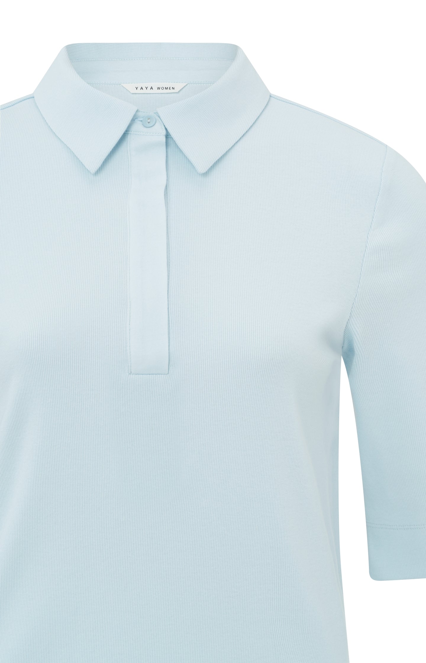 Polo top with buttons and half long sleeves in regular fit