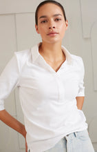 Load image into Gallery viewer, Polo top with buttons and half long sleeves in regular fit
