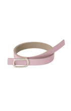Load image into Gallery viewer, Reversible belt with square buckle and colored side - Phalaenopsis Pink
