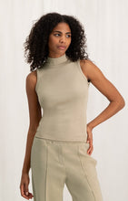 Load image into Gallery viewer, Ribbed singlet with high neck in slim fit - Type: lookbook
