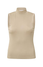 Load image into Gallery viewer, Ribbed singlet with high neck in slim fit - Type: product
