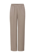 Load image into Gallery viewer, Satin wide leg trousers with pockets and elastic waistband - Shiny Brown - Type: product
