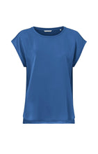 Load image into Gallery viewer, Sleeveless top with round neck in fabrix mix - Bright Cobalt Blue - Type: product
