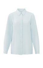 Load image into Gallery viewer, Soft blouse with collar, long sleeves and hidden buttons - Type: product
