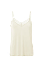 Load image into Gallery viewer, Strappy top with lace details in a regular fit - Ivory White - Type: product
