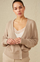 Load image into Gallery viewer, Strappy top with V-neck and lace details in slim fit - Silver Birch Sand - Type: lookbook

