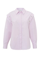 Load image into Gallery viewer, Striped blouse with long sleeves, collar and buttons - Type: product
