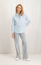 Load image into Gallery viewer, Striped blouse with long sleeves, pocket and buttons - Plein Air Blue Dessin
