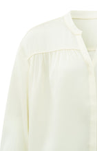 Load image into Gallery viewer, Supple blouse with V-neck, long sleeves and pleated details
