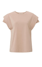 Load image into Gallery viewer, Top with crewneck and double sleeve effect in regular fit - Rugby Tan Pink - Type: product
