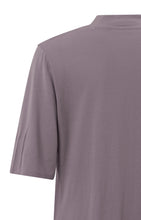 Load image into Gallery viewer, Top with round high neck, short sleeves and seam detail - Moonscape Purple
