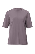 Load image into Gallery viewer, Top with round high neck, short sleeves and seam detail - Moonscape Purple - Type: product
