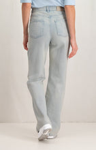 Load image into Gallery viewer, Wide leg denim with pockets, zip fly and washed effect
