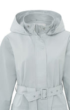 Load image into Gallery viewer, Woven parka with hoodie, long sleeves, zip and buttons
