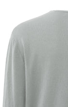 Load image into Gallery viewer, Wrap sweater with V-neck, long sleeves and ribbed details - Ultimate Grey
